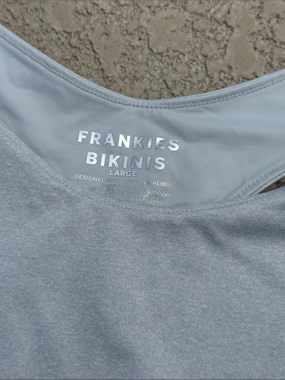 Frankie's Bikinis Grey Scoop-Back Women's Swim bottom nwt